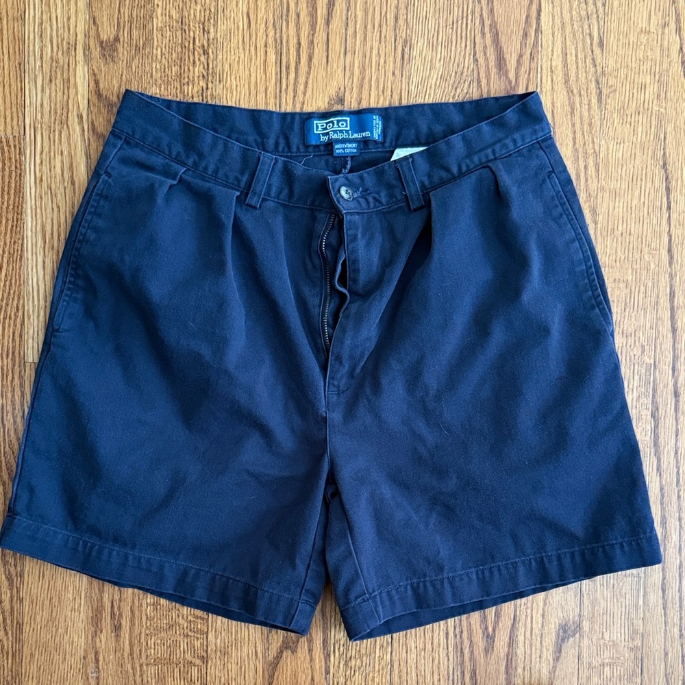 Polo Ralph Lauren Men's Navy Blue Andrew Classic Chino Short Size 32